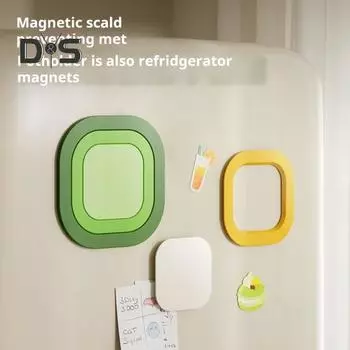 Набор из 3 силиконовых магнитных подставок под приборы, термостойкие двухсторонние водонепроницаемые подставки под приборы для круглых столов, нескользящие подставки, гибкие подставки под стол с жёлтый