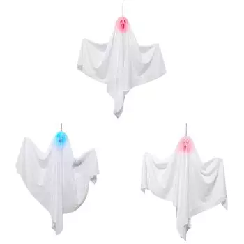 Набор из 3 светящихся подвесных украшений на Хэллоуин, 27,5 дюйма, подвески для деревьев, наружный декор на Хэллоуин One Size