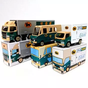 Набор из 3 Yamato Transport Kuroneko Yamato Walkthrough Cool Takkyubin Large 10t Car Mini Car Takkyubin Collection and Delivery Car GreenJapan Sticker