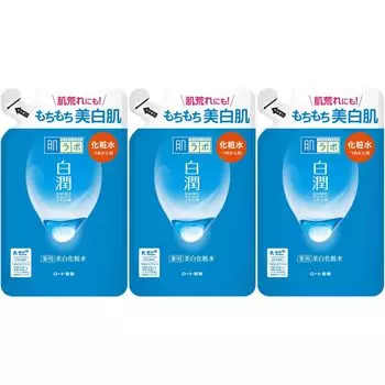 Набор из 3 запасных частей лосьона Hada Labo Hakujun Medicated Whitening Lotion, содержит 3 отбеливающих ингредиента, 170 мл [оптовая закупка]