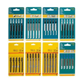 Набор из 40 полотен для лобзика, ассорти из полотен с Т-образным хвостовиком, профессиональные принадлежности для лобзика по дереву, пластику и металлу