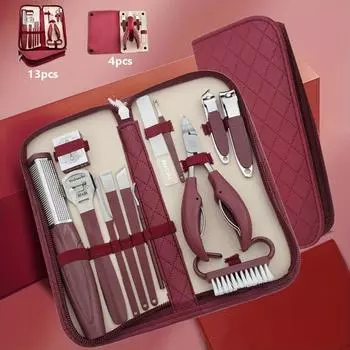 Набор из 4/13 кусачек для ногтей из нержавеющей стали, кусачки для ногтей Hawksbill, пилочка для ногтей, полный набор инструментов для педикюра, инструменты для вросших ногтей 4pcs