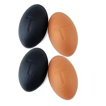 Набор из 4 анальных предметов Taliran, анальный шарик без основания, форма яйца, силикон, розовое золото, черный TaRiss s 4,4 см x 7,1 см