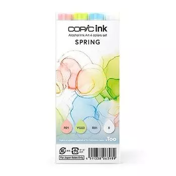 Набор из 4 чернил Copic Ink Alcohol Ink Art Spring Resin Colorant