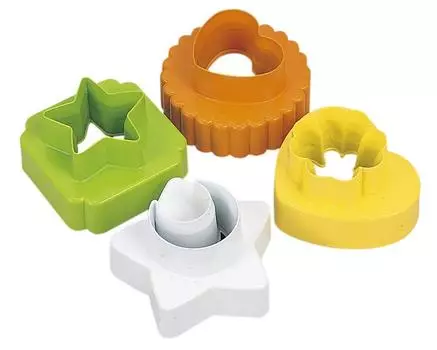 Набор из 4 цветных формочек для печенья Kai Brand KAI, Kai House Select, сделано в Японии DL6195 (2 печенья)