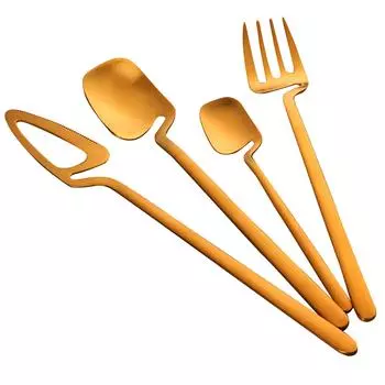 Набор из 4 десертных вилок из нержавеющей стали, вилки для торта, фруктов, кофе, чая, десертные ложки, кухонные аксессуары для свадебной вечеринки