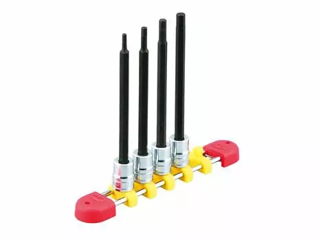 Набор из 4 длинных шестигранных головок с битами Kyoto Machinery TBT2L04H (КТК) 6.3mm (1/4 дюйма)