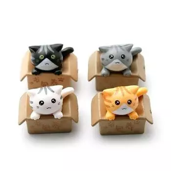 Набор из 4 фигурок кошек Forres Terrarium Box, популярные игрушки в Корее