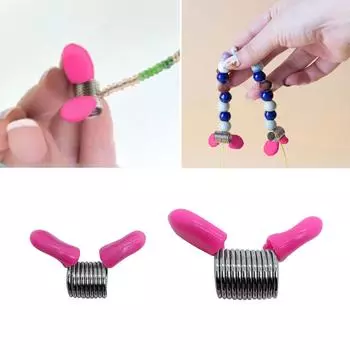 Набор из 4 фиксаторов для бусин, держателей для бусин, инструмента для изготовления ювелирных изделий, текстура сплава, подходящая для бисероплетения и рукоделия S