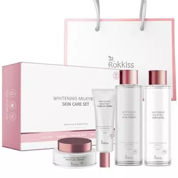 Набор из 4-х средств по уходу за кожей Rockies Whitening Milky Bly + сумка для покупок