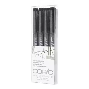 Набор из 4 карандашей Copic Too Copic Multiliner, черный, A Set