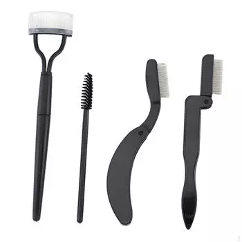 Набор из 4 кистей для бровей, складные косметические кисти для ресниц, расческа для бровей, рождественский подарок, портативный