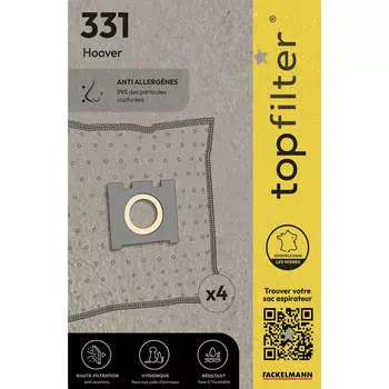 Набор из 4 мешков для пылесоса Hoover TopFilter Premium ref. 64331