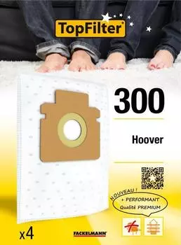 Набор из 4 мешков для пылесоса Hoover TopFilter Premium арт.. 64300