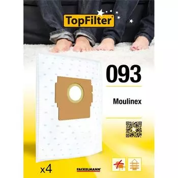 Набор из 4 мешков для пылесоса Moulinex TopFilter Premium арт.. 64093