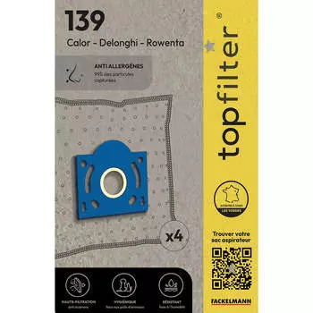 Набор из 4 мешков для пылесоса Rowenta TopFilter Premium ref. 64139