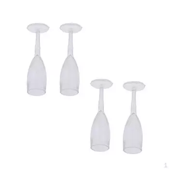 Набор из 4 миниатюрных стеклянных чашек, кубков, посуды для кукольного домика, кухонного декора, аксессуара