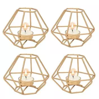 Набор из 4 подсвечников для дивали, предметы для украшения, металлические подсвечники для чайных свечей/подставка для свечей/подставка для чая для дивали, для помещений, Рождество