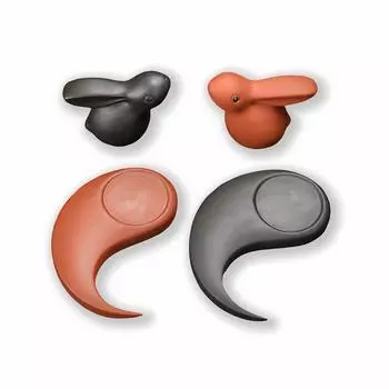 Набор из 4 предметов Фарфоровый чайный поднос в китайском стиле дзен с мультяшными фигурками кроликов, Деревенский декор для гостиной, Идеально для Пасхи, Универсальный подарок 4pcs/set