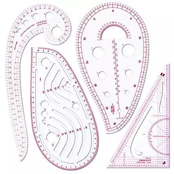 Набор из 4 предметов Портновской измерительный набор Линейка DIY Портновские выкройки Шитье Рисование Квилтинг Инструменты Одежда Пэчворк Кройка Кривая Рукоделие