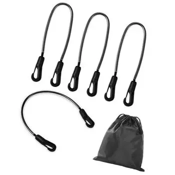 Набор из 4 регулируемых эластичных ножных ремней для попоны для лошади для надежной фиксации, конструкция с двойными зажимами, прочные эластичные запасные ремни