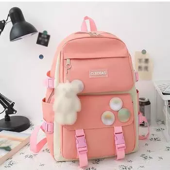 Набор из 4 рюкзаков, парусиновая школьная сумка, сумка для книг, большая вместительная дорожная сумка, сумка-карандаш фиолетовый