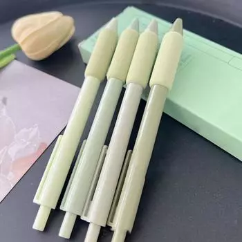 Набор из 4 шт., набор гладких гелевых ручек для письма, тонкие наконечники 0,5 мм, выдвижные черные чернила для ведения журналов, эскизов и рисования зелёный