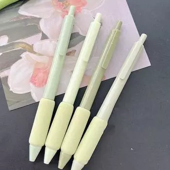 Набор из 4 шт., набор гладких гелевых ручек для письма, тонкие наконечники 0,5 мм, выдвижные черные чернила для ведения журналов, эскизов и рисования зелёный