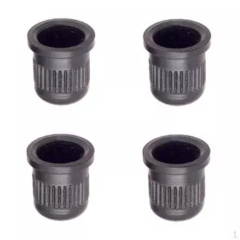 Набор из 4 шт. сквозных наконечников для струн для деталей электрической бас-гитары чёрный