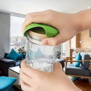 Набор из 4 шт., утолщенная нескользящая резиновая открывалка для бутылок, открывалка для бутылок, легко носить с собой на кухне