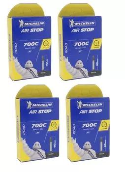 Набор из 4 трубок Michelin Air Stop 700 x клапан Presta style 40 мм AIR STOP 18/25c (18/25-622) [элемент]