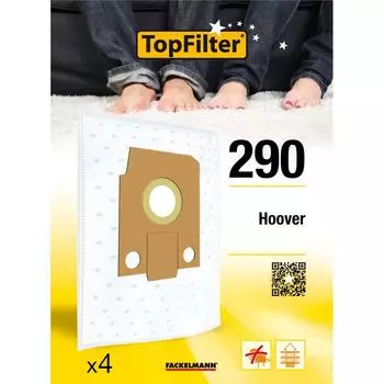 Набор из 4 вакуумных пакетов Hoover Alpina TopFilter Premium, арт.. 64290