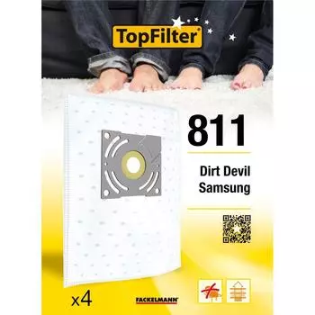Набор из 4 вакуумных пакетов Samsung и Dirt Devil TopFilter Premium арт.. 64811