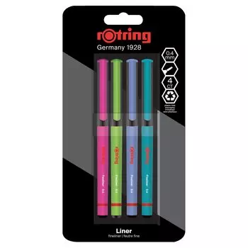 Набор из 4 вкладышей Rotring 2166331 0,4 мм розовый