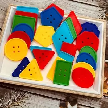 Набор из 50 больших геометрических пуговиц своими руками - милые, нестандартные формы для поделок и декорирования 50pcs-Random