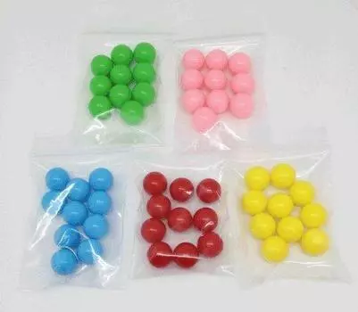 Набор из 50 лотерейных шаров желтых 10 для лотерейного автомата Garapon (светло-голубой, желтый, красный, зеленый, персиковый, каждый)