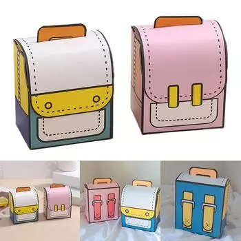 Набор из 50 уникальных подарочных коробок для конфет для выпускников, функциональные коробки для конфет в форме школьного ранца для украшения выпускного вечера синий