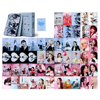 Набор из 55 карточек TWICE LOMO для фотокниги TWICE, постера, открытки, нового альбома KPOP, популярных корейских товаров, товаров для аплодисментов, открыток своими руками, набор фотокарточек, милый