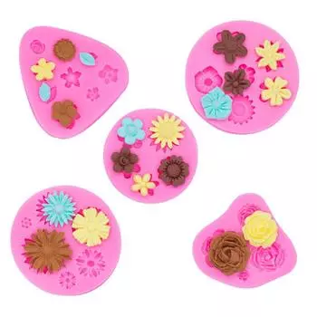 Набор из 5 форм для выпечки цветов своими руками Daisy Rose инструменты для приготовления шоколадного печенья помадка помадка аксессуары для украшения торта