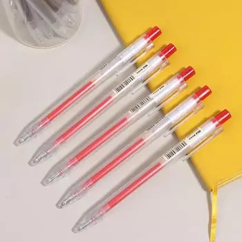 Набор из 5 гелевых ручек, черные, синие, красные, гелевые ручки, пулевидный тип 0,5 мм, школьные и офисные принадлежности, кавайные аксессуары, канцелярские принадлежности синий