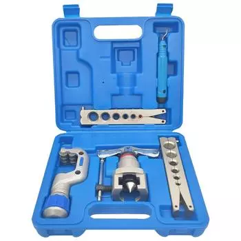 Набор из 5 инструментов для эксцентриковой развальцовки медных труб с резаком, инструмент для ремонта трубок кондиционера