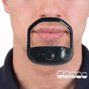 Набор из 5 инструментов для придания формы бороде. Достигните идеальной линии бороды с помощью нашего симметричного формирователя бороды, шаблона для укладки, гребня для придания формы белый