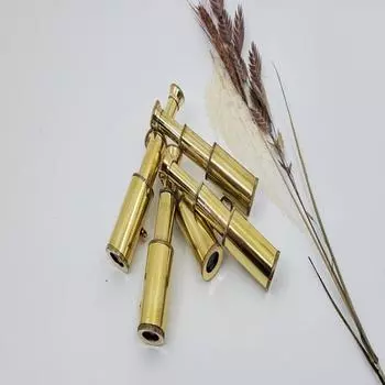 Набор из 5 миниатюрных латунных телескопов, необработанная латунная морская мини-подзорная труба, подвеска в стиле стимпанк, подвеска, телескоп 7,62 см