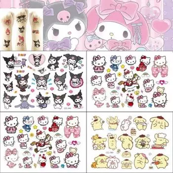 Набор из 5 наклеек для татуировок Sanrio, наклейки-маски для мальчиков и девочек, индивидуальная татуировка хной, 1 шт., набор из 5 наклеек Sanrio