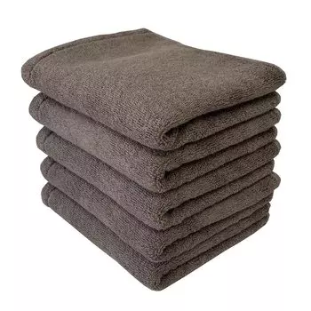 Набор из 5 полотенец для лица Imabari Towel Color, антибактериальная обработка, 34x80 см, коричневый коричневый