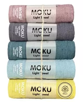 Набор из 5 полотенец для лица MOKU Kontex Imabari 33 x 100 см, сделано в Японии, праздничный подарок, синяя лимонная фея [Contex] (Розовый, Фиолетовый, Зеленый, Аквамарин,
