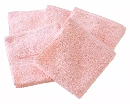 Набор из 5 полотенец для рук в отеле, сделано в Японии, полотенце Senshu 32 x 33, светло-розовый (приблизительно. см) светло-розовый