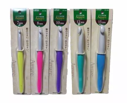 Набор из 5 предметов крючком Амуле для вязания крючком Кловер (7, 8, 10, 12, 15 мм)