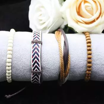 Набор из 5 предметов, новые браслеты, простые легкие роскошные кварцевые часы, модный повседневный браслет из бисера для офисного работника, украшение для руки 16cm