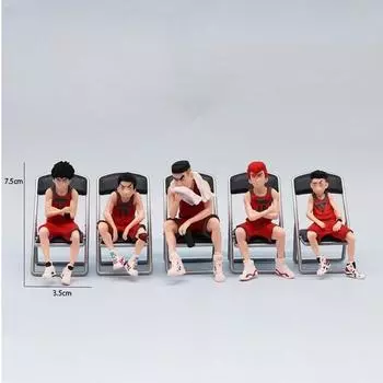 Набор из 5 предметов Slam Dunk, номерной знак для парковки, форма игрока, набор фигурок, салон автомобиля, 1 комплект, корейские автомобильные аксессуары